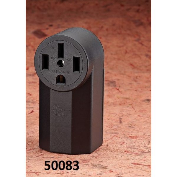 Surface type 4 pin 50A 125/250V female plug outlet