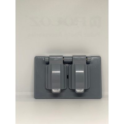 Weather proof flush type duplex plug outlet cover