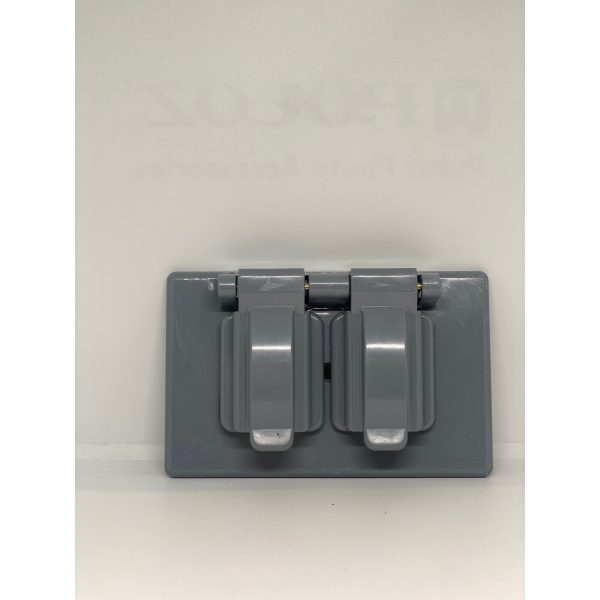 Weather proof flush type duplex plug outlet cover