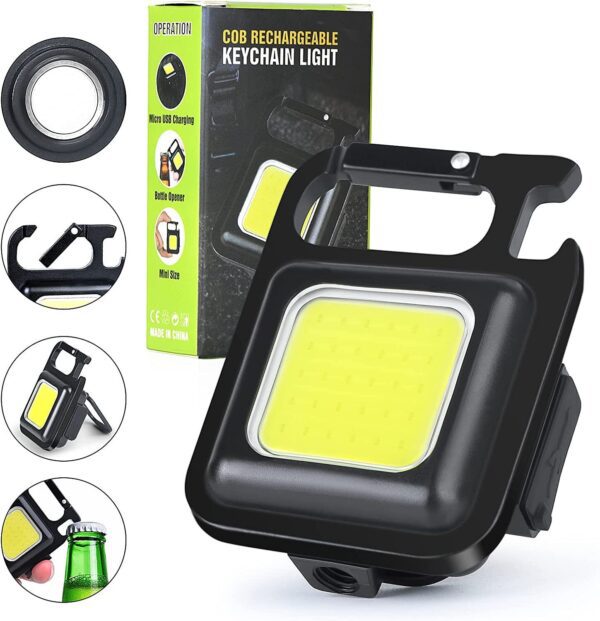 LED COB Keychain Light Rechargeable