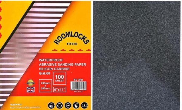 SANDPAPER 9" X 11" SILICON CARBIDE