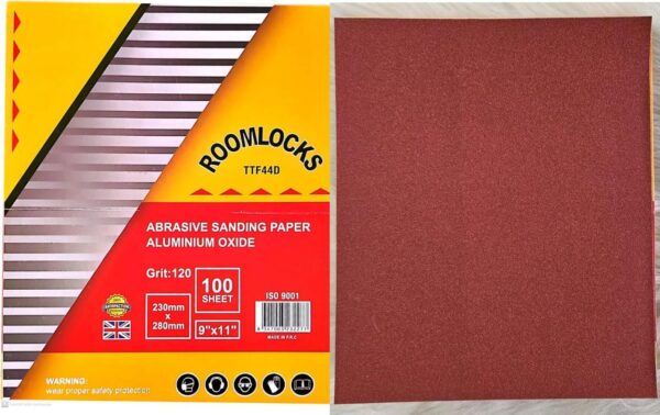 SANDPAPER 9" X 11" ALUMINUM OXIDE